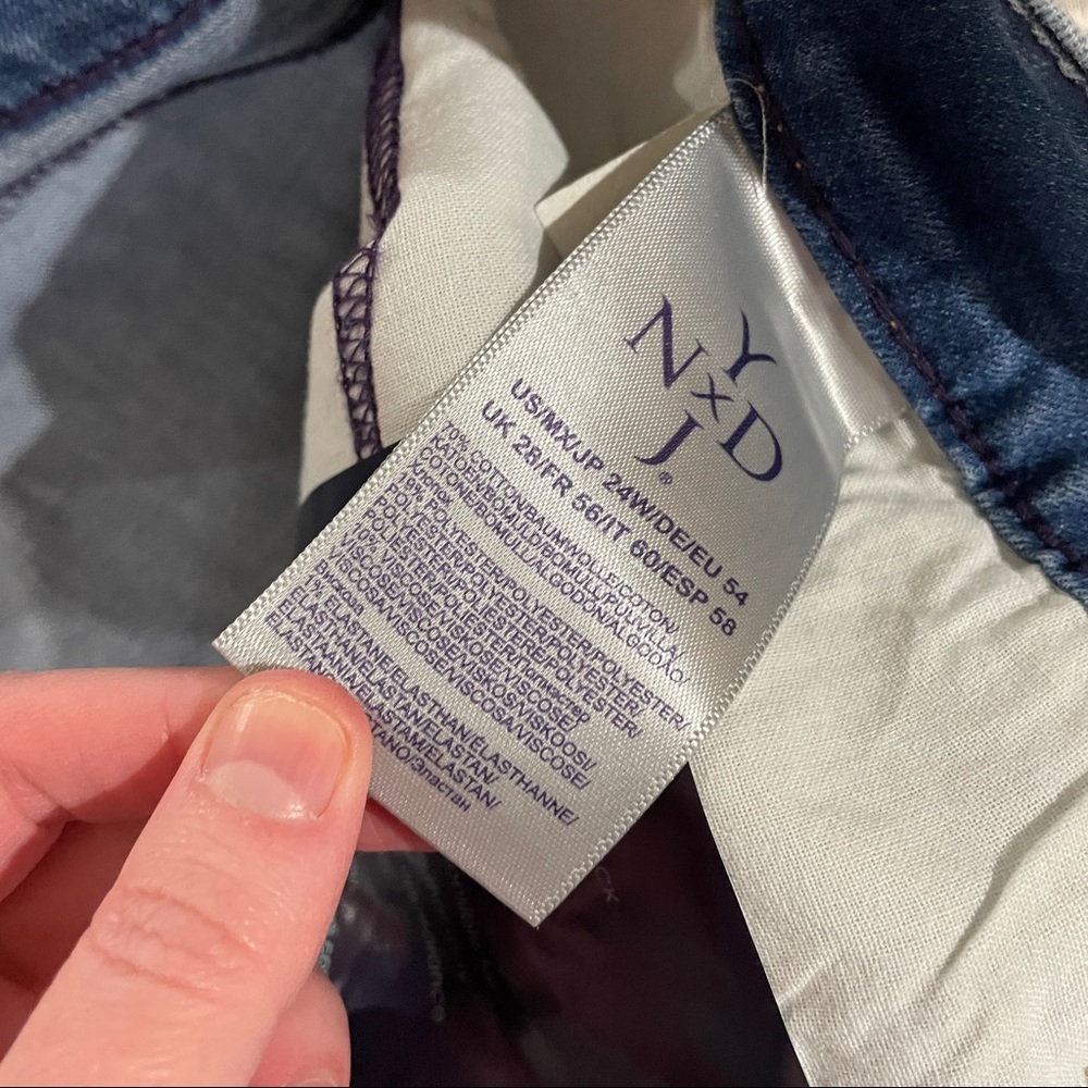NYDJ Mini Boot Medium Wash High Rise Jeans Size 24W - Picture 7 of 10